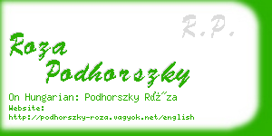 roza podhorszky business card